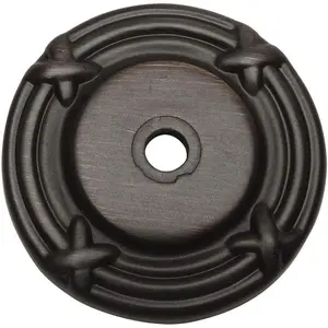 10 Pack 9468ORB Oil Rubbed Bronze Cabinet Hardware Knob Back Plate