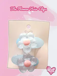 Blu Flower Hair Clips