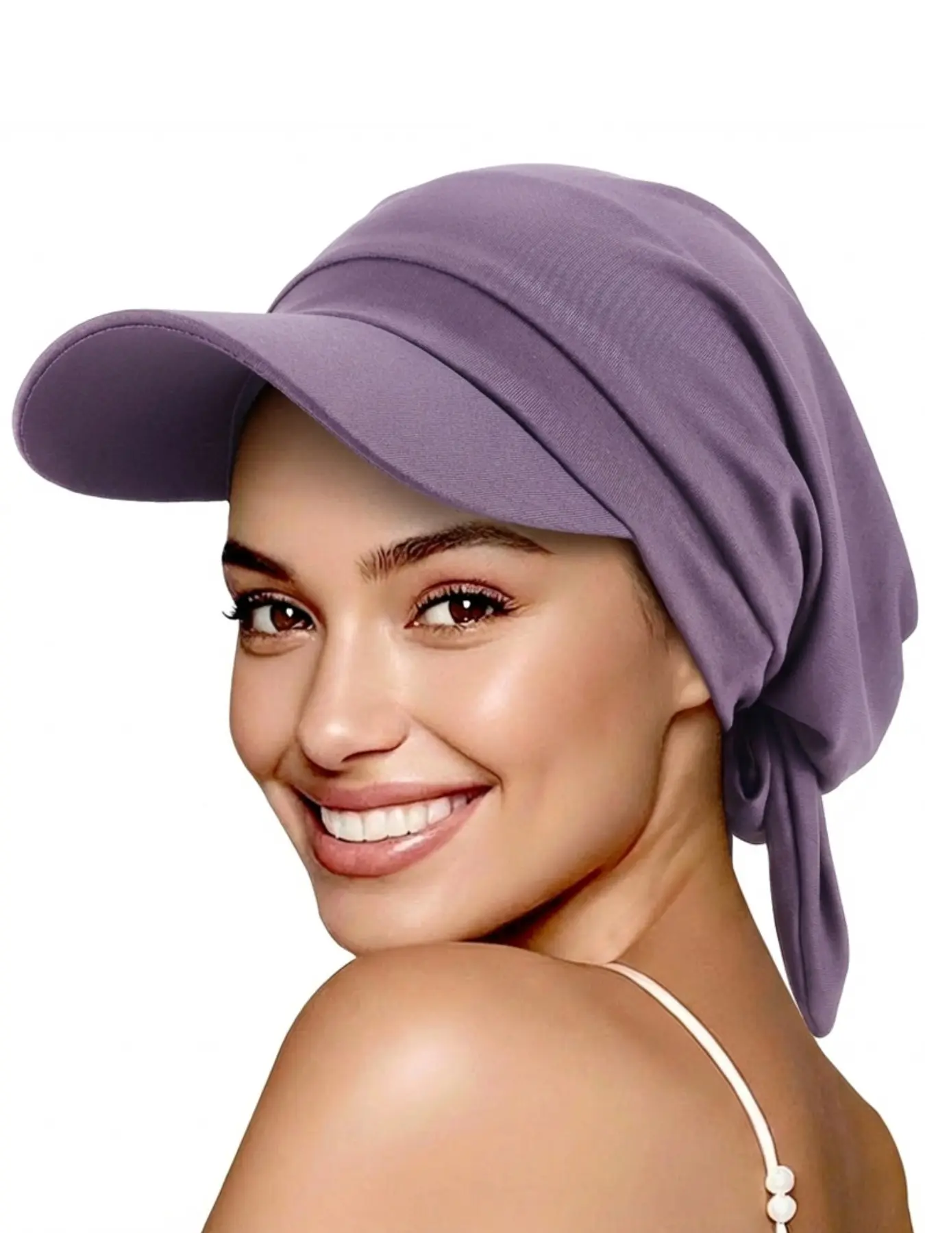 Newsboy Cap for Women Chemo Headwear with Scarfs Hair Scarves Hair Loss Available All Year Head Wrap Head Scarf Turbans Polyester Scarf