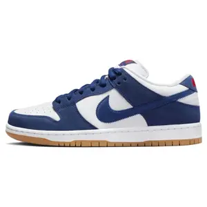 Nike Dunk Low SB 'Los Angeles Dodgers' Limited Edition Skateboarding Sneakers, LA Theme, Leather Upper, Zoom Cushion Sports Footwear