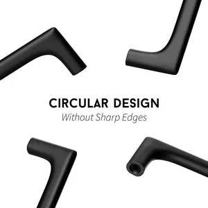 goldenwarm 10 Pack Black Cabinet Handles Matte Black Cabinet Pulls Black Handles for Cabinets Zinc Alloy Cabinet Handles Black Drawer Pulls, 3Inch(76mm)Hole Center