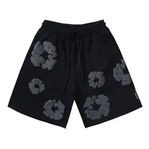 Denim Tears Y2K American Street Hip-Hop Trendy Shorts – Women's Athletic Shorts / Fashion Print Men's Shorts, Plus Size, Loose Fit, Multi-Color, Beach Casual Pants, Unisex, Summer Short