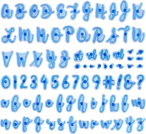 83 Pcs Fun Alphabet Number Cake Stamp Set, Special Characters & Numbers for DIY Sugar Cake & Cookie Decorating