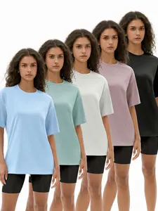 HOPLYNN  5 Pack Workout Oversized T Shirts for Women, Short Sleeve Plus Size Baggy Dry Fit Athletic Gym Shirts Tops Tees active wear gym clothing