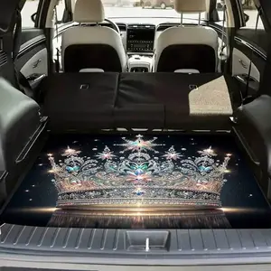 1pc of luxury Crown pattern car trunk pad - Stylish design for interior protection, durable and easy to clean, suitable for sedan SUVs, essential for family outings