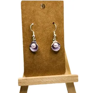 Delicate Seashell Earrings - Coastal Style Jewelry Beach Gift 5 Colors, Hypoallergenic Hooks for Sensitive Ears Natural Oceanic Allure