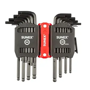 Sunex Tool  SAE & Metric Ball End Long Arm Hex Key Set - 26 Piece