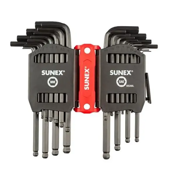Sunex Tool  SAE & Metric Ball End Long Arm Hex Key Set - 26 Piece