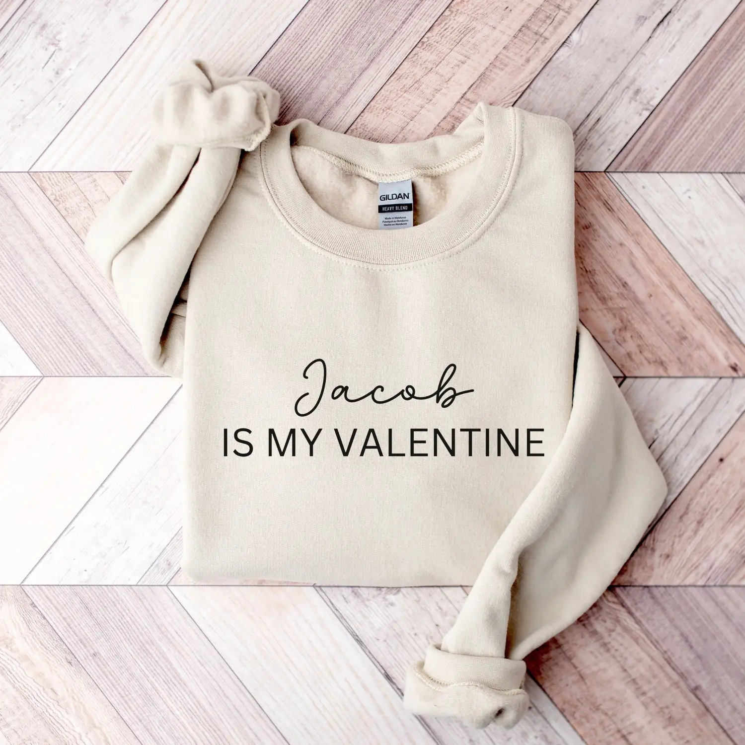 Custom Couple Sweatshirt, Personalized Is My Valentine Sweatshirt, Couples Gifts, Valentines Day, Gift for Him, For Her, Couple Names Hoodie F5