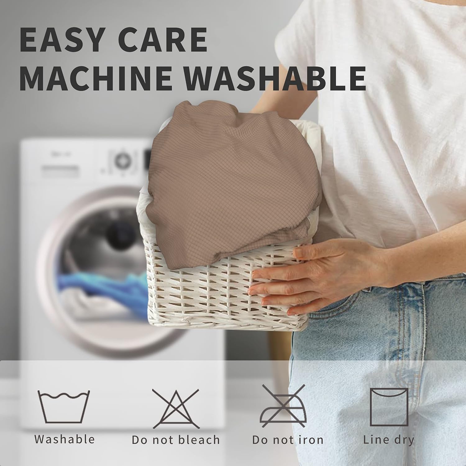 NILUOH Waterproof Dining Room Chair Cover Set of 4, Stretch Jacquard Parson Chair Slipcover Removable Washable Chair Protector for Home, Restaurant, Banquet