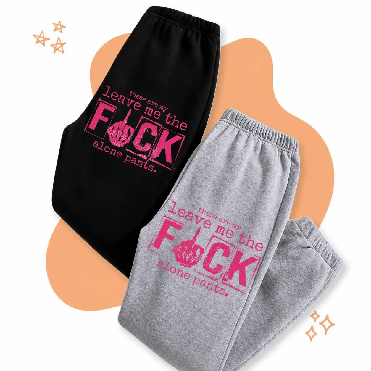 Vintage Leave Me The F* Alone Sweatpants – Graphic Cotton Joggers Sweatpants  for Women & Men, Y2K Streetwear, Unisex Casual Pants, All Season Gift, Trending 2026**