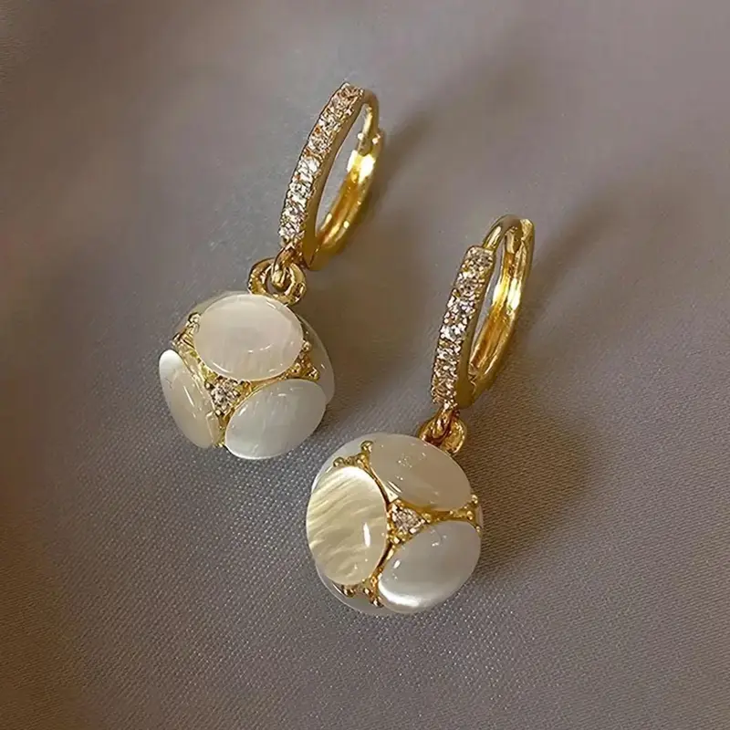 Elegant Rhinestone Decorated Dangle Earrings, High Quality Shining Earrings, Fashion Jewelry for Party, Daily Decor, Trendy All-match & Exquisite Jewelry for Birthday Gift, Trendy Fashionable Accessories