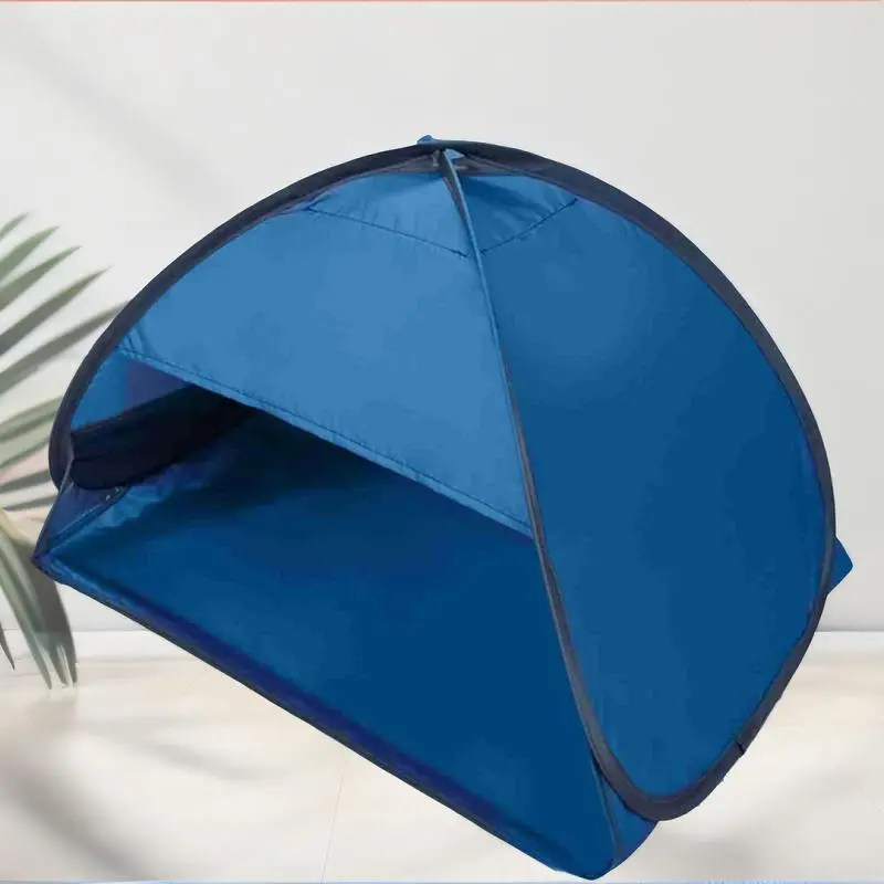 Beach Sun Shelter, Instant Sun Protection Canopy with Zippered & Mobile Phone Stand, Mini Automatic Shade Tent Canopy for Outdoor Picnic Beach Camping