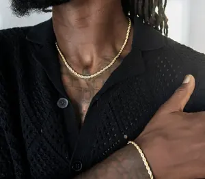 GLD Rope Chain + Bracelet Bundle Set 4mm, Yellow Gold, 20" Chain + 8" Bracelet GLD Rope Chain + Bracelet Bundle Set 4mm, Yellow Gold, 20" Chain + 8" Bracelet