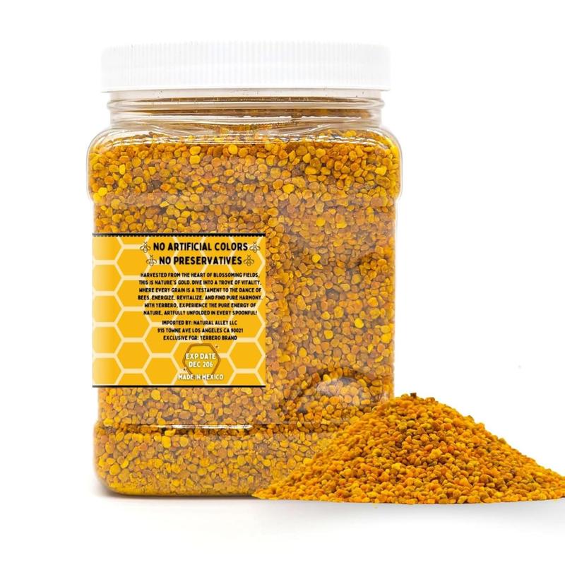 Yerbero - Premium Bee Pollen Granules 1 Lb (16oz) | 100% Natural Pure Honey Bee Pollen Raw Sweet Rich Flavor | Polen de Abeja 100% Natural