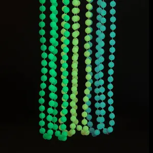 Bulk Glow-in-the-Dark Mardi Gras Bead Necklaces for Night-Time Celebrations - 48 Pc.