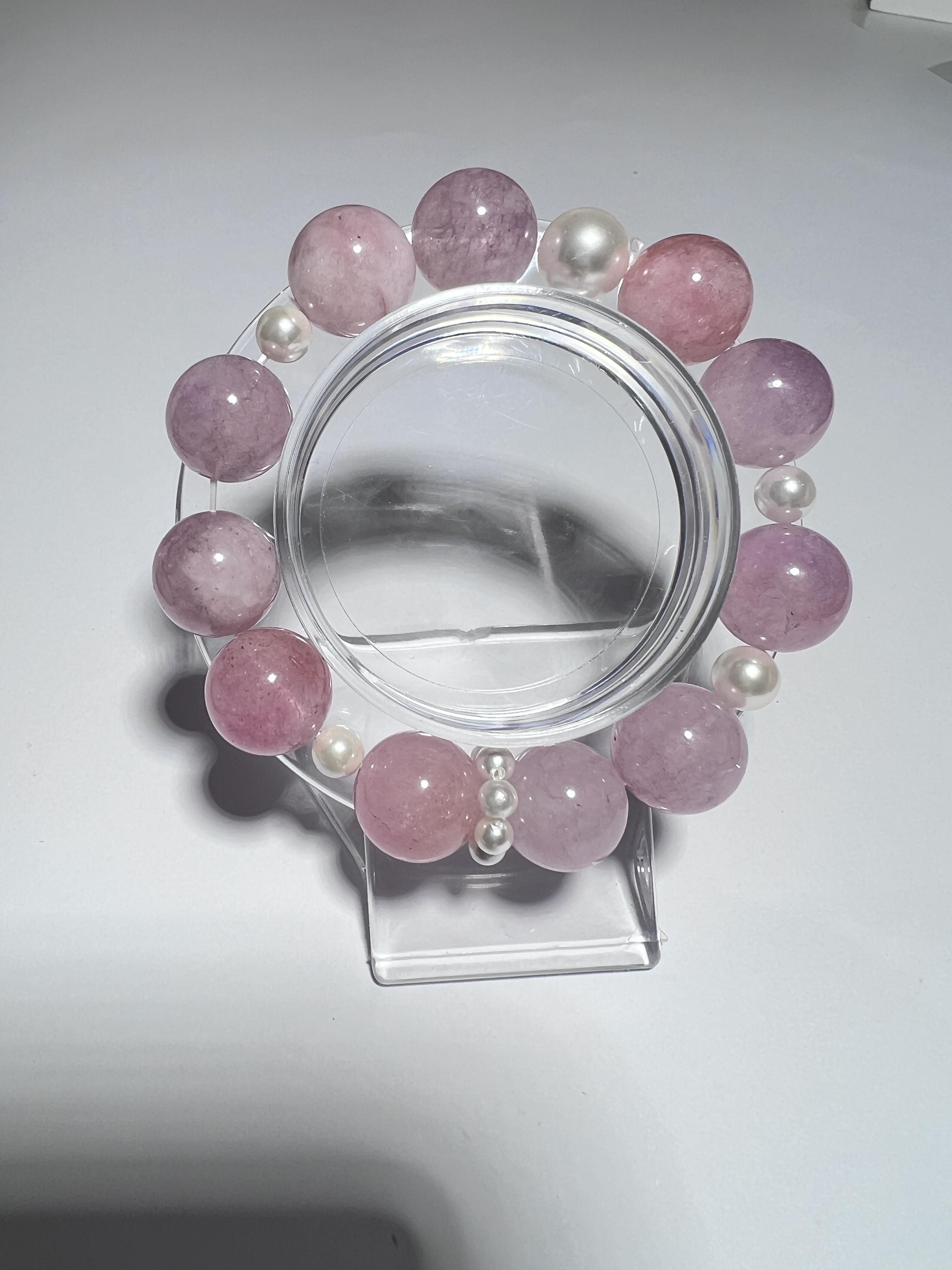 Natural Rose Quartz & Clear Crystal Beaded Bracelet, Handcrafted Healing Crystal Bangle, Spiritual Energy Jewelry for Daily Wear, Meditation, Dating & Casual Outings, Elegant Star Charm Wristband Gift for Her