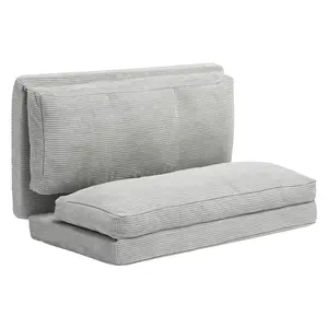 【Super Brand Day】VEVOR Folding Sofa Bed, 3-in-1 Foldable Couch Bed with Washable Cover, 25D High Density Memory Foam Convertible Sleeper Chair Bed, Futon Couch for Living Room, Bedroom, Guest, Light Grey(Full),DEALS FOR YOU