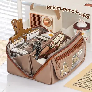 Large Capacity Multi-layer Creative Pencil Case Portable Stationery Organizer Handheld Pencil Case Ideal for School Student Offices and Gifts