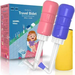 2 Pack 300ML Portable Bidet, Blue &  Handheld Travel Bidet Sprayer, Leak-Proof Upside-Down Squeeze Design for  Care, Menstrual Hygiene, Adults & , /Travel/Outdoor/Camping