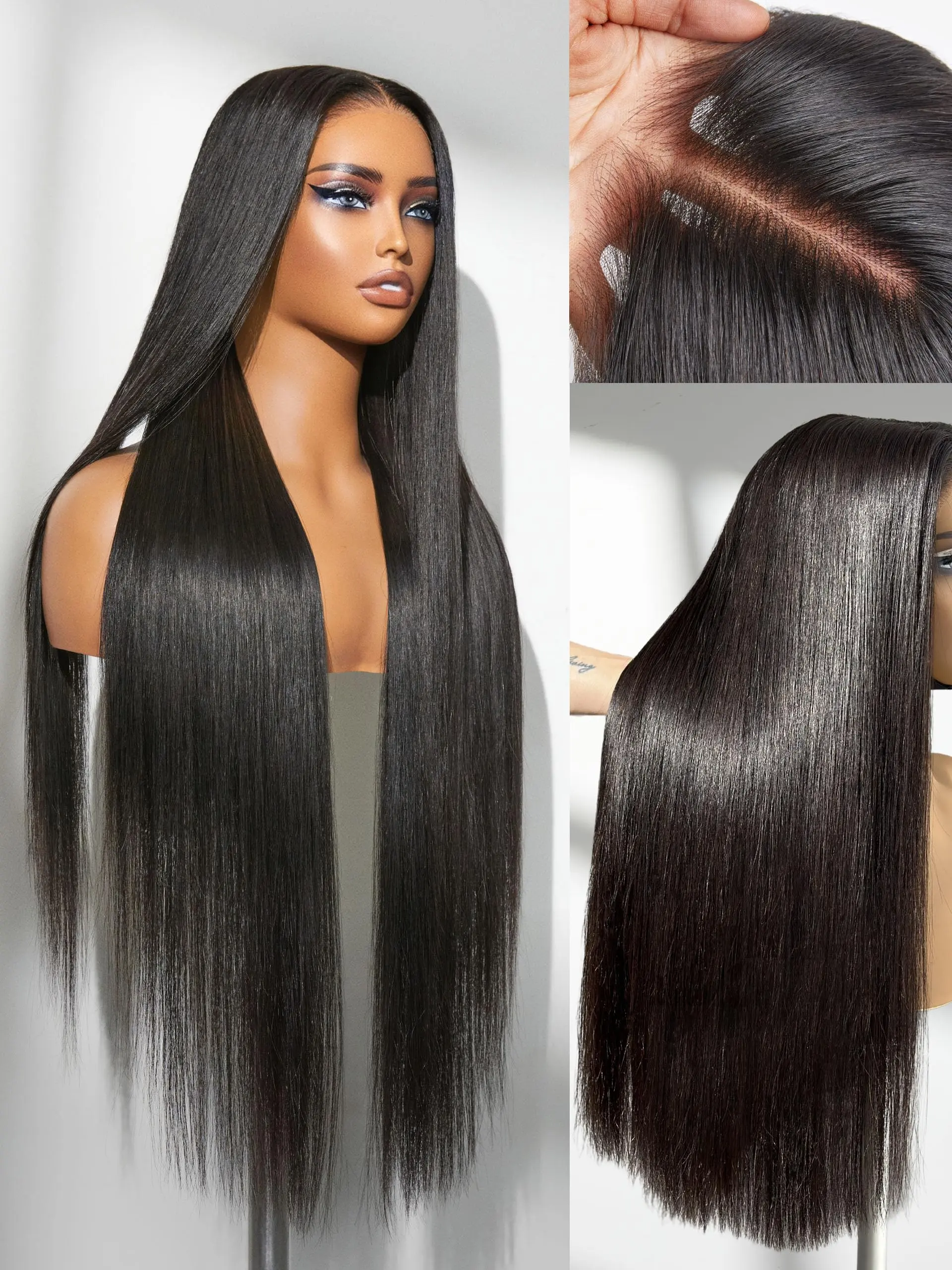 Straight Glueless Lace Front Wig – 5x5, Pre Cut