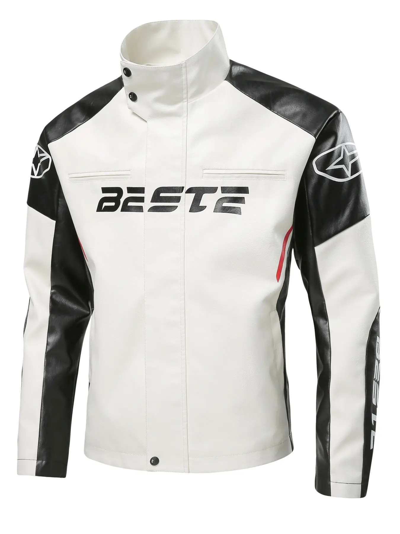 Men's Motorcycle Jacket Casual Fashion Design, Comfortable Outdoor Sports Coat for Autumn Winter Daily Wear, Stylish Streetwear