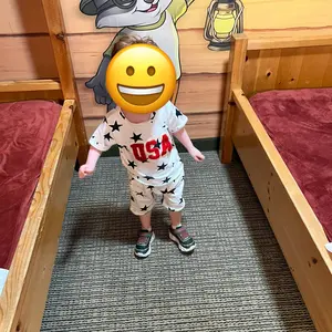 Babamoon Toddler Baby Boy 4th of July Outfit USA Letter Print Short Sleeve T-Shirt Stripe Star Shorts Set Patriotic Summer Clothes
