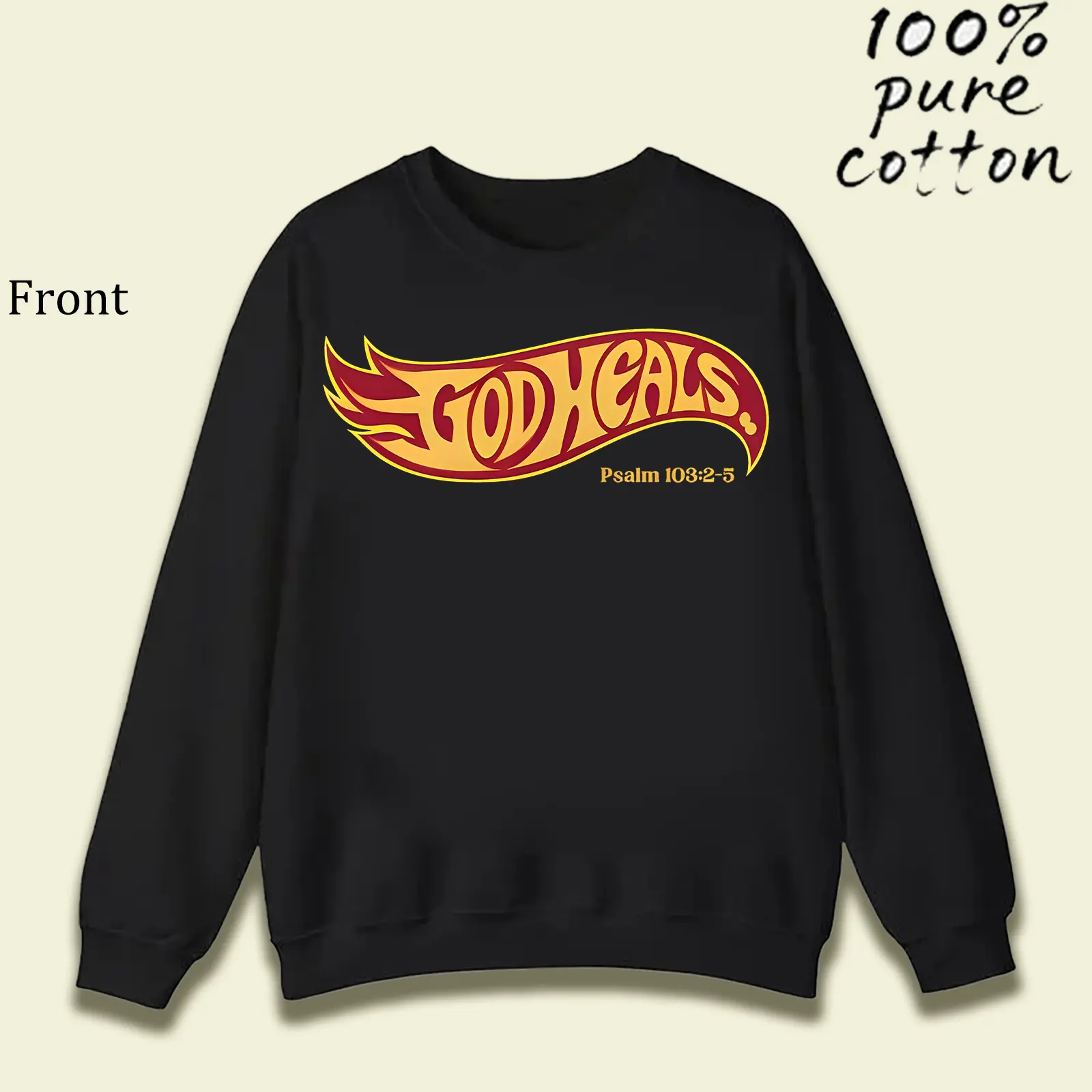 Black round neck hoodie