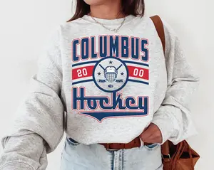 Vintage Columbus Blue Jacket Sweatshirt T-shirt Blue Jackets Sweater Blue Jackets T-shirt Retro Columbus Ice Hockey Columbus 2000