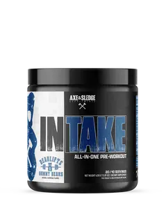 Axe & Sledge Intake All-in-One Pre-Workout, 300mg Caffeine, Energy, Focus & Performance, 20/40 Servings