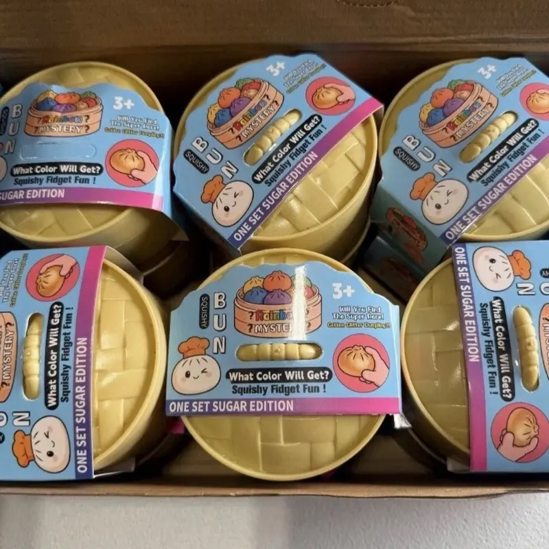 Squishy Bun Dumpling Squishy - Random Color  BOX OF 12