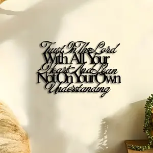 Metal Wall Art Decor, Full Commitment to Jesus Faith Sign, Home Decoration, Room Wall Hanging, Outdoor Decorative Metal Plaque