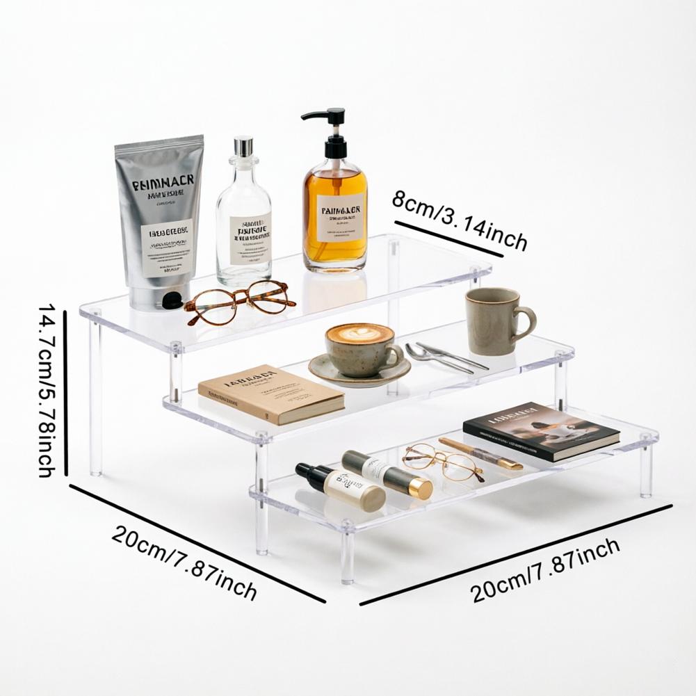 AZEAM Acrylic Riser,Collection Organizer Desserts Clear Display Risers Stand Perfume Organizer Cologne Acrylic Shelves 3 Tiered Cupcake Shelf for Food Desserts Holder Vendor Product Collectibles Organizer Cosmetics Decoration