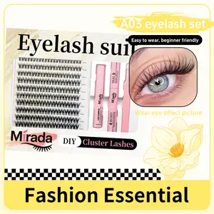 【A03】Self-adhesive fluffy clustered eyelashes, waterproof & long-lasting, easy to apply