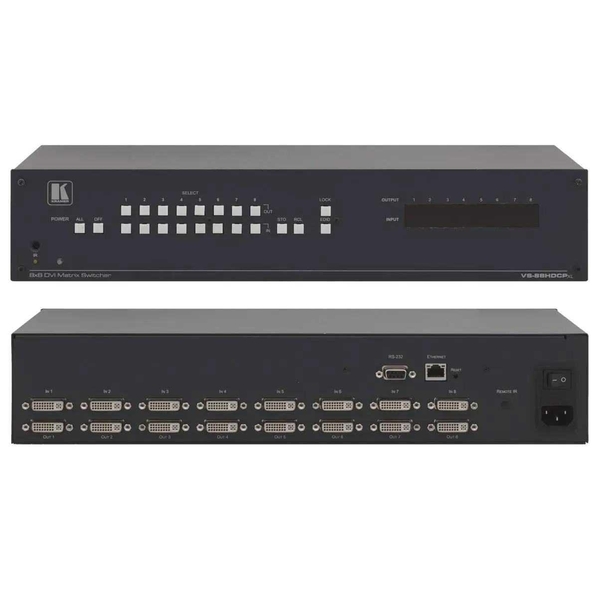 Kramer Electronics VS-88HDCPxl 8x8 HDCP-Compliant DVI Matrix Switcher with 8 dvi inputs/outputs for Camera Accessories (Electronics)