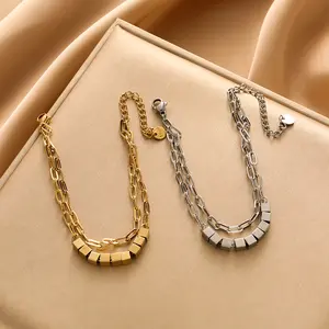 Non-Fading New Fashion Titanium Steel Bracelet Women's All-Match Trendy Style Cool  Ornament Bracelet Anti-Allergy