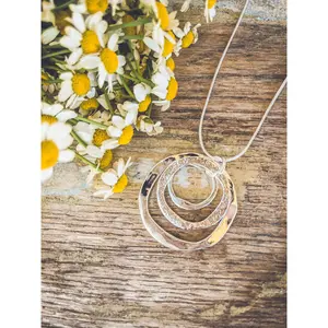 Beautiful Boho Silver Pendant Necklace