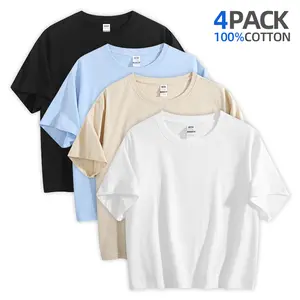 Women's Minimalist Basic Boxy-Crop Short Sleeve Cotton T-shirt, High-Rise Plain Pattern, Chic Top for Daily Wear, Gym, Yoga, Running, Streetwear Maternity Maternity