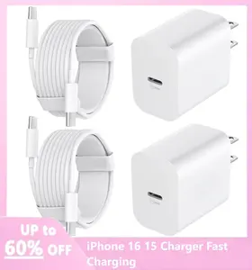 iPhone 16 15 Charger Fast Charging, 2Pack 6FT Extra Long USB-C to C Cable Cord with 20W Apple iPad USB C Fast Charger USB C Wall Charger Block for iPhone 16/16 Plus/16 Pro/16 ProMax/15/15 ProMax/iPad