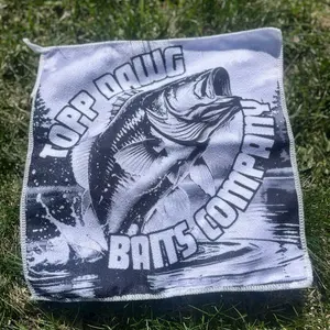 Custom Topp Dawg Baits Fishing Cloth- Black & White
