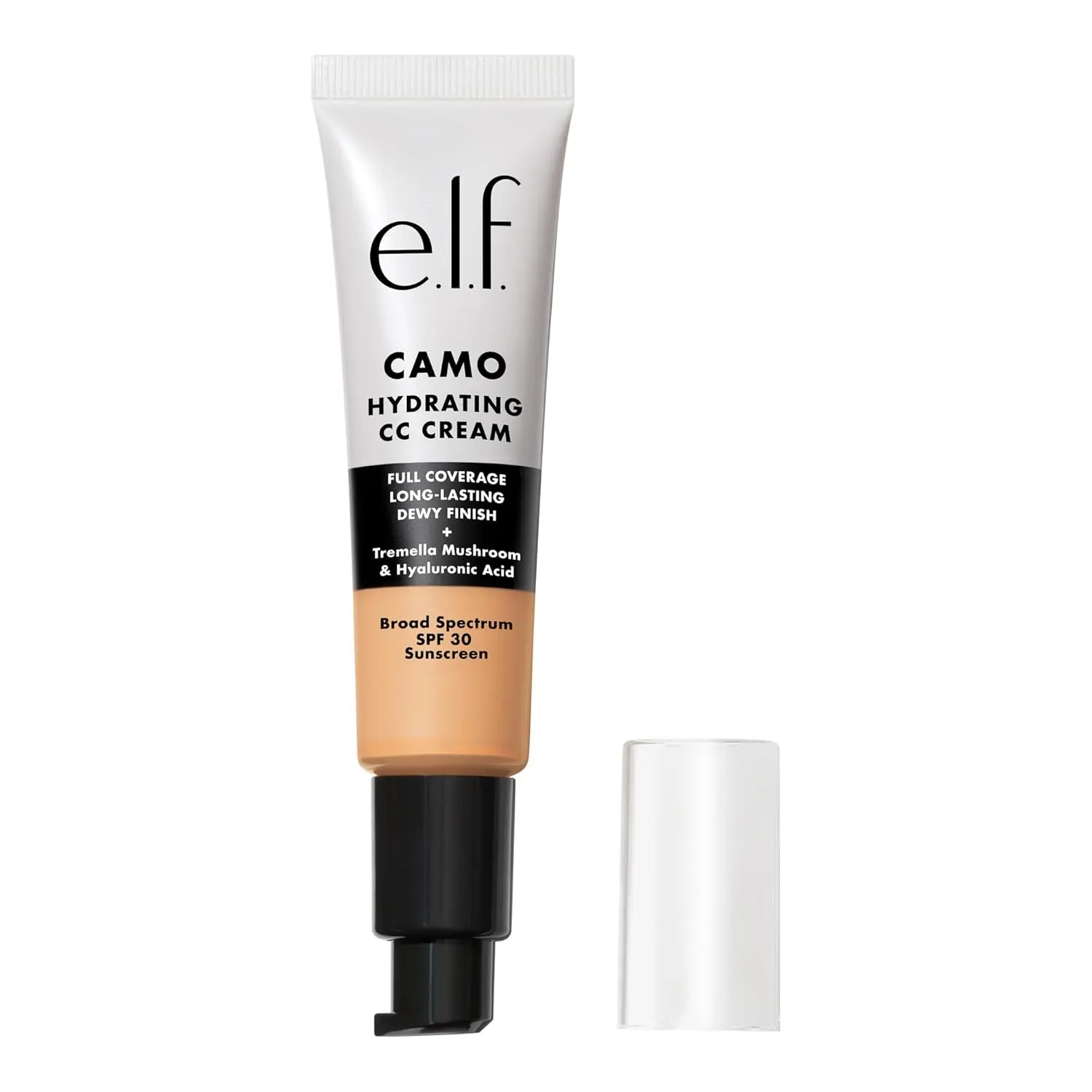 e.l.f. Hydrating Camo CC Cream, SPF 30, Color Correcting Full Coverage Foundation For A Dewy Finish, Vegan & Cruelty-Free, Light 210 N Cosmetic Lightweight