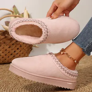 Women's Platform Mini Boots For Outdoor Non Slip Comfort-Platform Snow Boots And Winter Slippers With Thickened Flat Soles