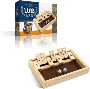 WE Games 9 Number Shut the Box Board Game - 11 in.