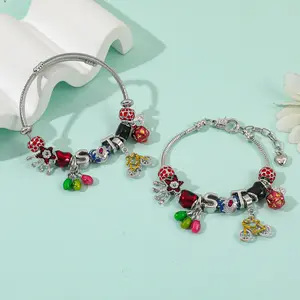 Film TV Merchandise Stranger Things DIY Beaded Bracelet Zinc Alloy Jewelry Gift for Fans