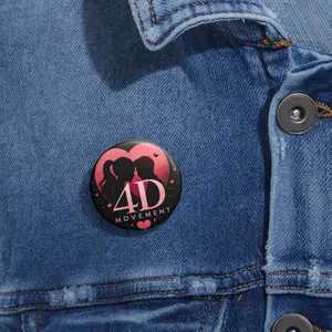 4D Movement Supporter Pin Buttons - Pride Love Respect Feminist Accessories, Custom Lapel Badges, Activist Brooches, Personalized Button