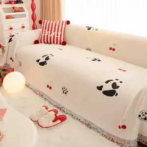 Non-Slip Sofa Cover Blanket, Durable Pet-Friendly Protector, Cute Soft Decorative Couch Sheet for Living Room & Study, Winter Use