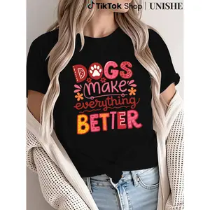 Soft, Durable Cotton Tee with Dog Lover Slogan – Ideal For Casual Wear and Gifts