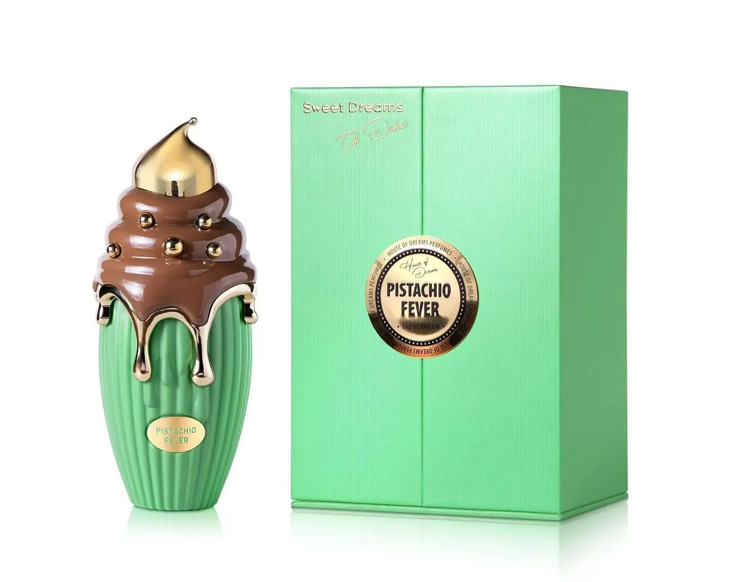 HOUSE OF DREAMS Pistachio Fever Eau de Parfum (100ml) – Long-Lasting Nutty Pistachio Gourmand Fragrance, Creamy Dessert Perfume for Women and Men