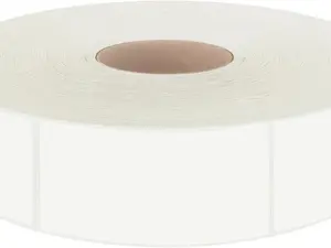 600 PCS White Rectangular Stickers, Blank Write On Labels Self-Adhesive Stickers Roll White Name Tags with Permanent Adhesive for File Folders Office School Supplies(1.54” x 0.74”)