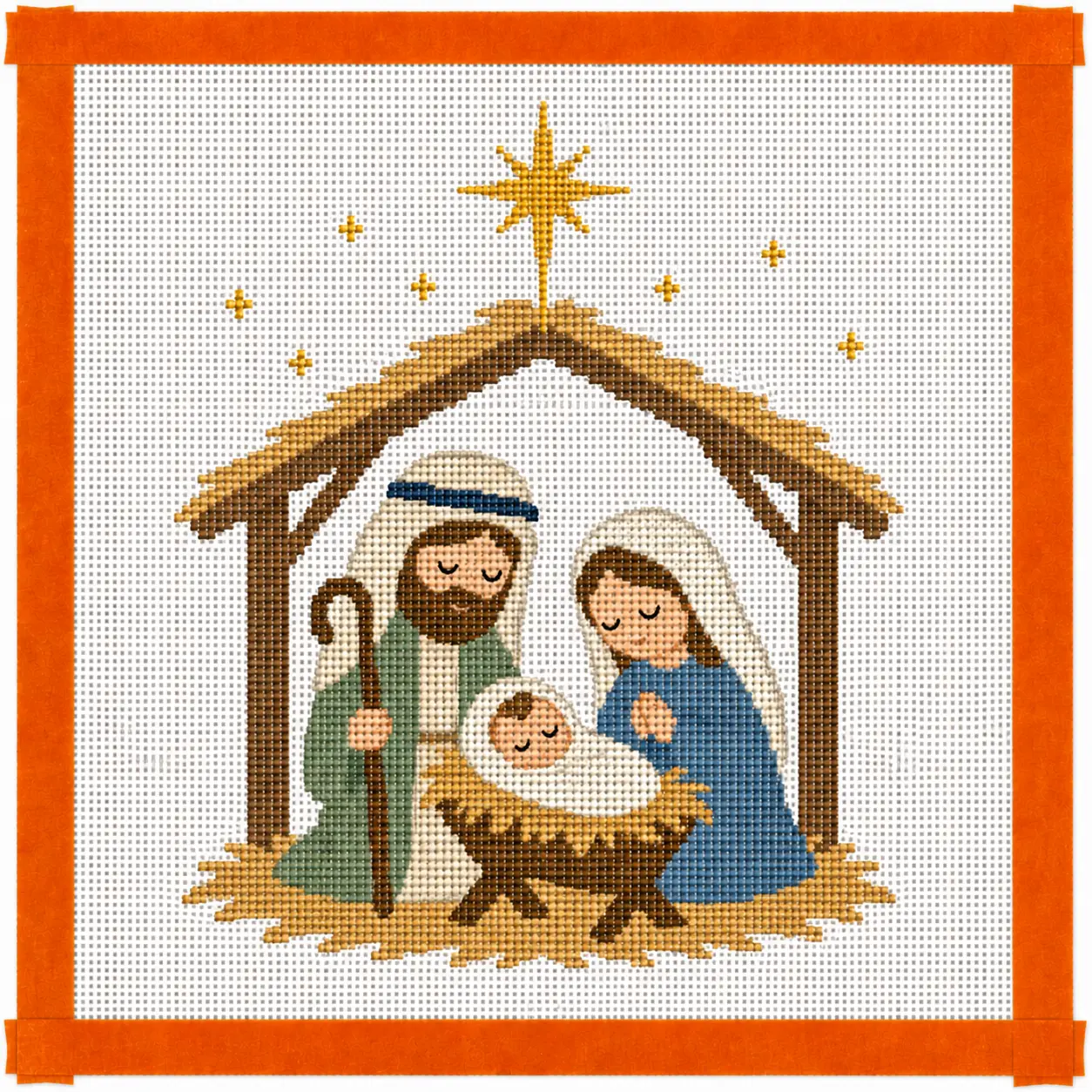 Nativity Printed Needlepoint Canvas Nativity Printed Needlepoint Canvas